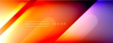 Dinamik çizgiler soyut arkaplan. Üç boyutlu gölge efektleri ve sıvı eğimleri. Modern çakışma biçimleri