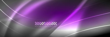 Neon dinamik ışınlar vektör soyut duvar kağıdı arka planı. Duvar kağıdı arkaplanı, iş ve teknoloji sunumları için tasarım şablonları, İnternet posterleri veya web broşürü kapakları