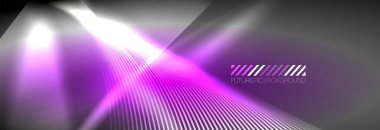 Neon dinamik ışınlar vektör soyut duvar kağıdı arka planı. Duvar kağıdı arkaplanı, iş ve teknoloji sunumları için tasarım şablonları, İnternet posterleri veya web broşürü kapakları