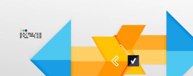 Parlak renk üçgenleri ve geometrik şekiller vektör soyut arkaplan