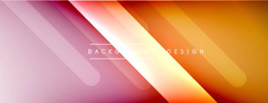 Dinamik çizgiler soyut arkaplan. Üç boyutlu gölge efektleri ve sıvı eğimleri. Modern çakışma biçimleri