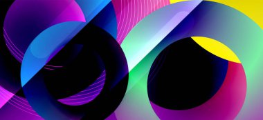 Renk bloğu vektörü soyut arkaplan, renk eğimine göre dinamik şekiller. Metnin, logonuz veya grafikleriniz için modaylı geometrik soyut arkaplan