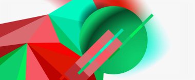 Moda 3d geometrik kompozisyon, iş veya teknoloji sunumu için tasarım şablonu, İnternet posteri veya web broşürü kapağı