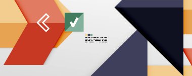 Parlak renk üçgenleri ve geometrik şekiller vektör soyut arkaplan