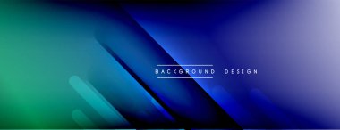 Dinamik çizgiler soyut arkaplan. Üç boyutlu gölge efektleri ve sıvı eğimleri. Modern çakışma biçimleri