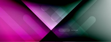 Dinamik çizgiler soyut arkaplan. Üç boyutlu gölge efektleri ve sıvı eğimleri. Modern çakışma biçimleri