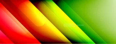 Dinamik çizgiler soyut arkaplan. Üç boyutlu gölge efektleri ve sıvı eğimleri. Modern çakışma biçimleri