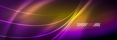 Neon dinamik ışınlar vektör soyut duvar kağıdı arka planı. Duvar kağıdı arkaplanı, iş ve teknoloji sunumları için tasarım şablonları, İnternet posterleri veya web broşürü kapakları