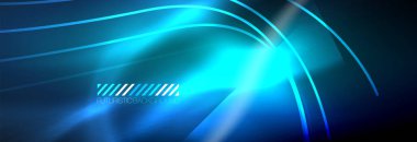 Neon dinamik ışınlar vektör soyut duvar kağıdı arka planı. Duvar kağıdı arkaplanı, iş ve teknoloji sunumları için tasarım şablonları, İnternet posterleri veya web broşürü kapakları