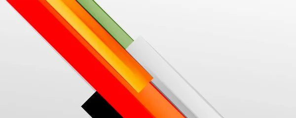 Warna garis abstrak Latar belakang geometris trendi untuk presentasi bisnis atau teknologi, poster internet atau penutup brosur web, kertas dinding - Stok Vektor