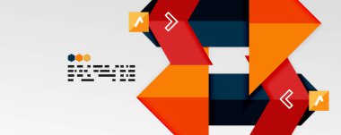 Parlak renk üçgenleri ve geometrik şekiller vektör soyut arkaplan