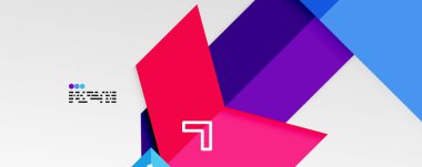 Parlak renk üçgenleri ve geometrik şekiller vektör soyut arkaplan