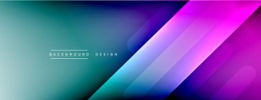 Dinamik çizgiler soyut arkaplan. Üç boyutlu gölge efektleri ve sıvı eğimleri. Modern çakışma biçimleri