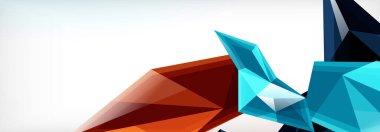 Vektör 3d üçgenler ve piramitler iş veya teknoloji sunumları, İnternet posterleri veya web broşürü kapakları için soyut arkaplan