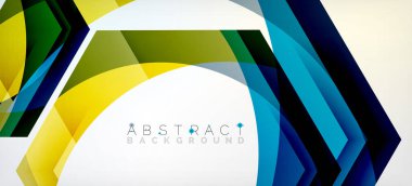 Vektör renk altıgenler geometrik soyut arkaplan