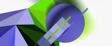 Moda 3d geometrik kompozisyon, iş veya teknoloji sunumu için tasarım şablonu, İnternet posteri veya web broşürü kapağı