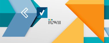 Parlak renk üçgenleri ve geometrik şekiller vektör soyut arkaplan