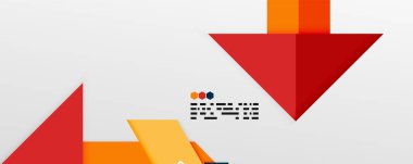 Parlak renk üçgenleri ve geometrik şekiller vektör soyut arkaplan