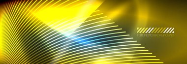 Neon dinamik ışınlar vektör soyut duvar kağıdı arka planı. Duvar kağıdı arkaplanı, iş ve teknoloji sunumları için tasarım şablonları, İnternet posterleri veya web broşürü kapakları