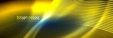 Neon dinamik ışınlar vektör soyut duvar kağıdı arka planı. Duvar kağıdı arkaplanı, iş ve teknoloji sunumları için tasarım şablonları, İnternet posterleri veya web broşürü kapakları