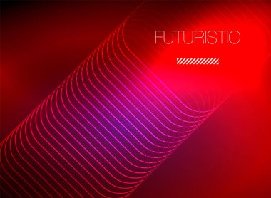 Neon rengi kare çizgileri soyut arkaplan. Parlak sihirli enerji ve hareket konsepti, vektör soyut duvar kağıdı arkaplanı