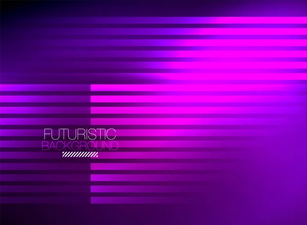 Bright neon color techno abstract background, shiny glowing neon lines in the dark background — Stock Vector