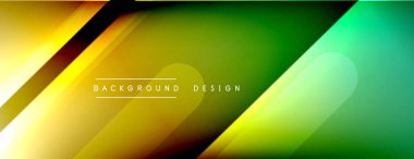 Dinamik çizgiler soyut arkaplan. Üç boyutlu gölge efektleri ve sıvı eğimleri. Modern çakışma biçimleri