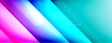 Dinamik çizgiler soyut arkaplan. Üç boyutlu gölge efektleri ve sıvı eğimleri. Modern çakışma biçimleri