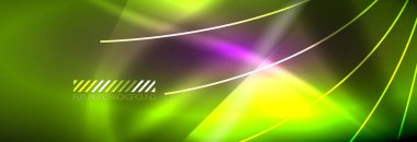 Neon dinamik ışınlar vektör soyut duvar kağıdı arka planı. Duvar kağıdı arkaplanı, iş ve teknoloji sunumları için tasarım şablonları, İnternet posterleri veya web broşürü kapakları