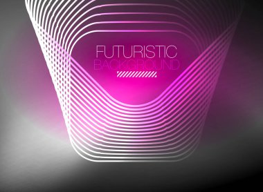 Neon rengi kare çizgileri soyut arkaplan. Parlak sihirli enerji ve hareket konsepti, vektör soyut duvar kağıdı arkaplanı