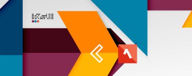 Parlak renk üçgenleri ve geometrik şekiller vektör soyut arkaplan