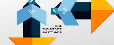 Parlak renk üçgenleri ve geometrik şekiller vektör soyut arkaplan