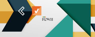 Parlak renk üçgenleri ve geometrik şekiller vektör soyut arkaplan