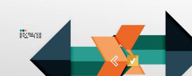 Parlak renk üçgenleri ve geometrik şekiller vektör soyut arkaplan