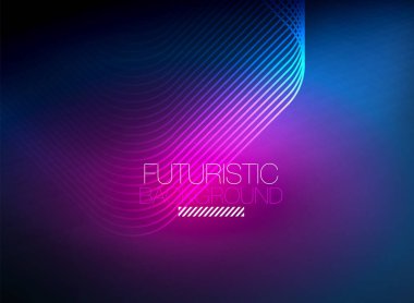 Neon rengi kare çizgileri soyut arkaplan. Parlak sihirli enerji ve hareket konsepti, vektör soyut duvar kağıdı arkaplanı