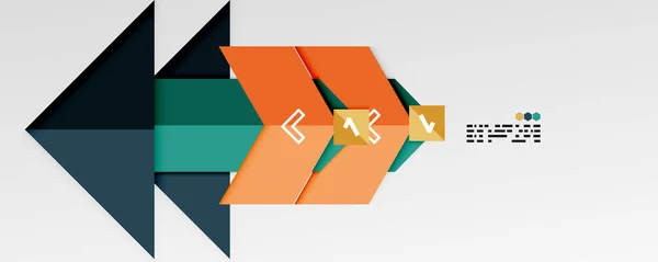 Triangoli di colore lucido e forme geometriche vettore sfondo astratto — Vettoriale Stock