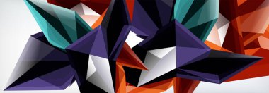 Vektör 3d üçgenler ve piramitler iş veya teknoloji sunumları, İnternet posterleri veya web broşürü kapakları için soyut arkaplan