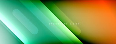 Dinamik çizgiler soyut arkaplan. Üç boyutlu gölge efektleri ve sıvı eğimleri. Modern çakışma biçimleri