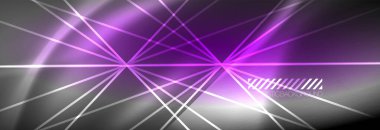 Neon dinamik ışınlar vektör soyut duvar kağıdı arka planı. Duvar kağıdı arkaplanı, iş ve teknoloji sunumları için tasarım şablonları, İnternet posterleri veya web broşürü kapakları