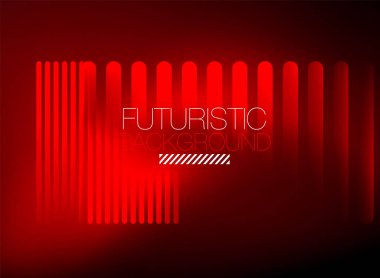 Parlak neon rengi tekno soyut arkaplan, koyu arkaplanda parlak neon çizgiler