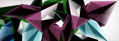 Vektör 3d üçgenler ve piramitler iş veya teknoloji sunumları, İnternet posterleri veya web broşürü kapakları için soyut arkaplan