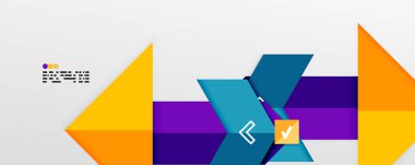 Parlak renk üçgenleri ve geometrik şekiller vektör soyut arkaplan