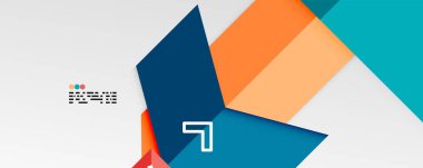 Parlak renk üçgenleri ve geometrik şekiller vektör soyut arkaplan