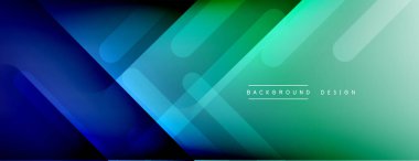 Dinamik çizgiler soyut arkaplan. Üç boyutlu gölge efektleri ve sıvı eğimleri. Modern çakışma biçimleri