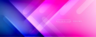 Dinamik çizgiler soyut arkaplan. Üç boyutlu gölge efektleri ve sıvı eğimleri. Modern çakışma biçimleri