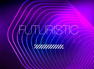 Neon rengi kare çizgileri soyut arkaplan. Parlak sihirli enerji ve hareket konsepti, vektör soyut duvar kağıdı arkaplanı