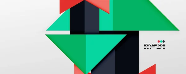 光沢のある色の三角形と幾何学的形状ベクトル抽象的な背景 — ストックベクタ