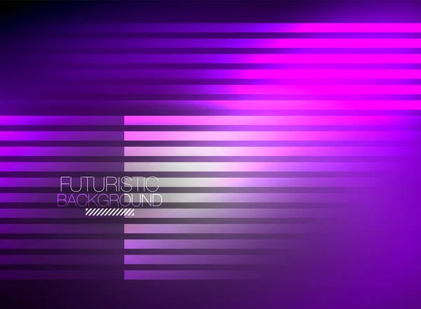 Bright neon color techno abstract background, shiny glowing neon lines in the dark background — Stock Vector