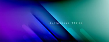 Dinamik çizgiler soyut arkaplan. Üç boyutlu gölge efektleri ve sıvı eğimleri. Modern çakışma biçimleri