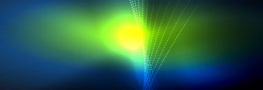 Parlak ışık dalga çizgisi parçacıkları olan parlak bir arkaplan. Duvar kağıdı arkaplanı, iş ve teknoloji sunumları için tasarım şablonları, İnternet posterleri veya web broşürü kapakları